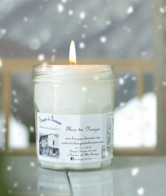Mini bougie fleur des neiges